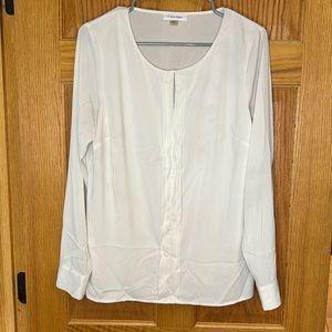Calvin Klein Blouse with Front Teardrop Opening, Medium